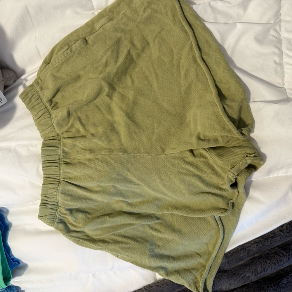 Aerie Sage Green Relaxed Shorts